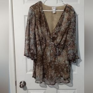 Fashion Bug Multicolor Floral V-Neck Blouse